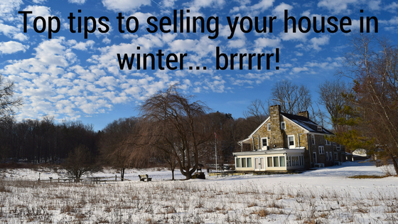 Selling house in winter with ice