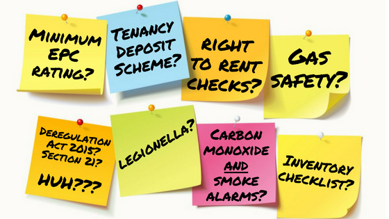 Landlord questions, EPCs? Tenancy deposit scheme? Gas safety? Right to Rent checks?