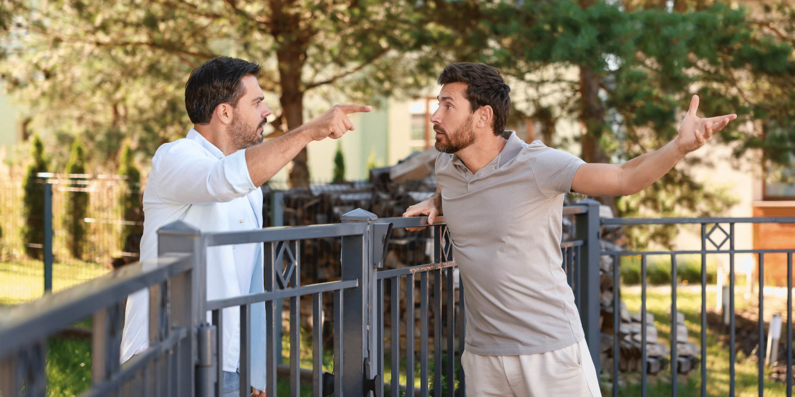 Two men having a disagreement. 