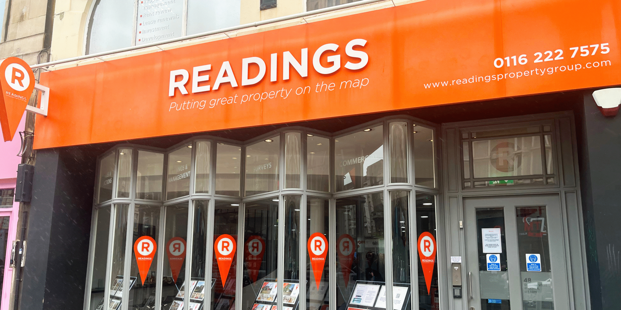 Outside the Readings Property group estate agents. 