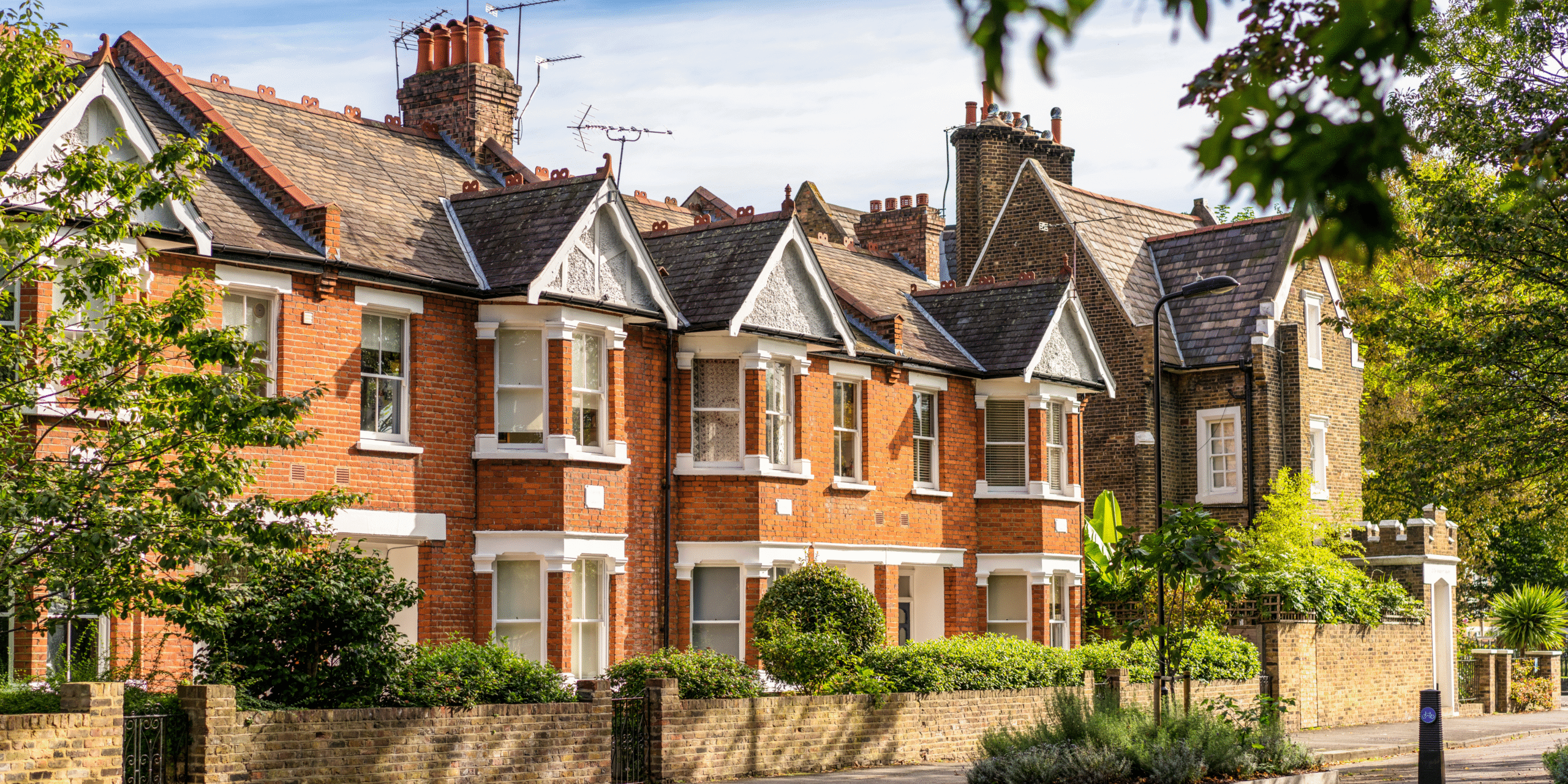 Row of terrace houses. 