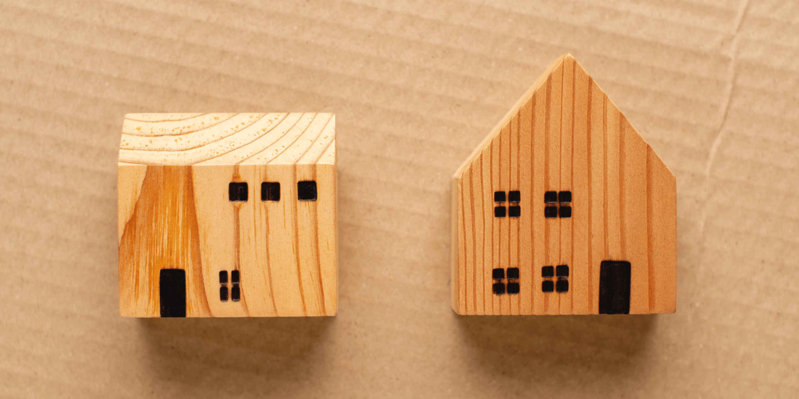Photo of wooden houses on table