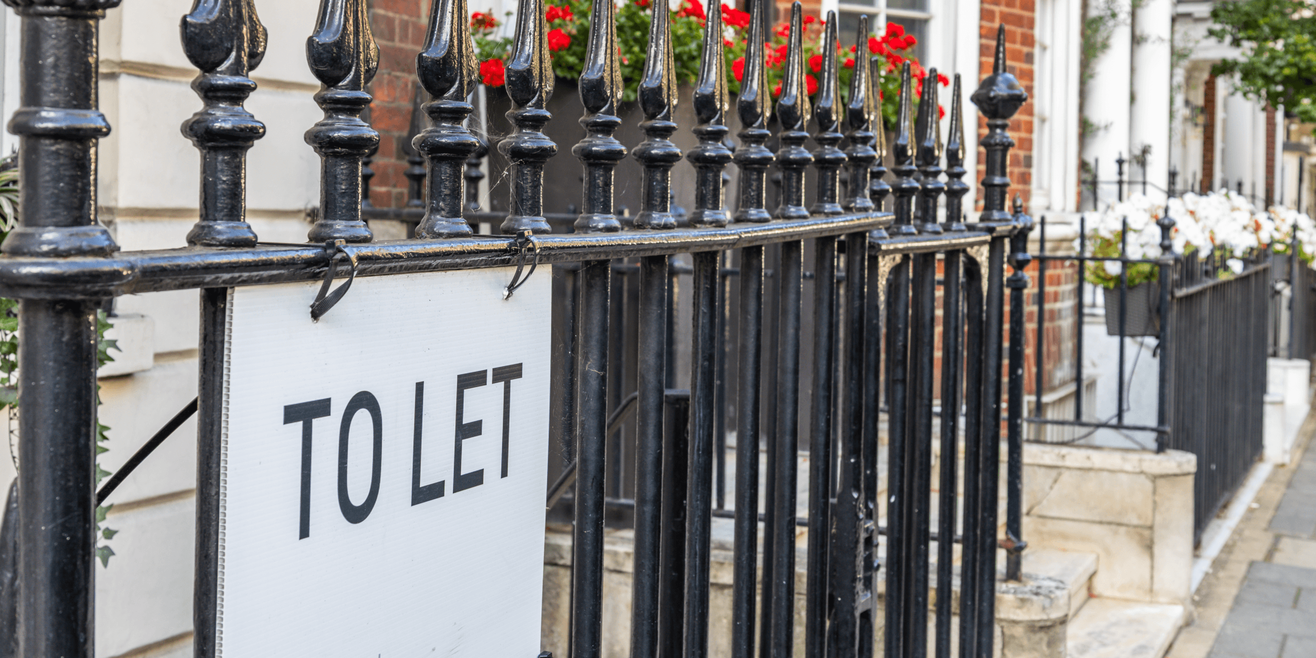 Black fence with To Let sign attached 